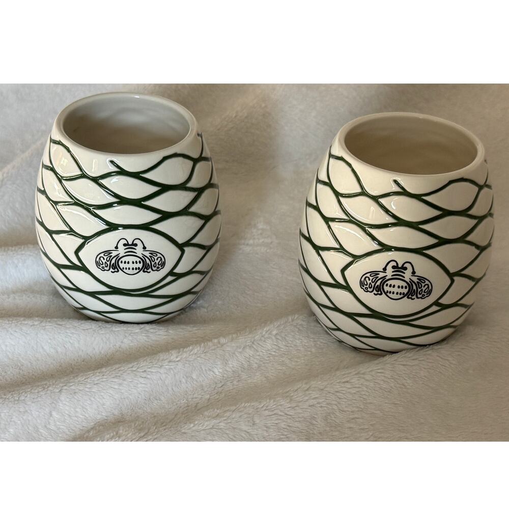 VTG Patrón Tequila Ceramic Agave Piña Tiki Mugs (Set of 2) - Picture 7 of 8